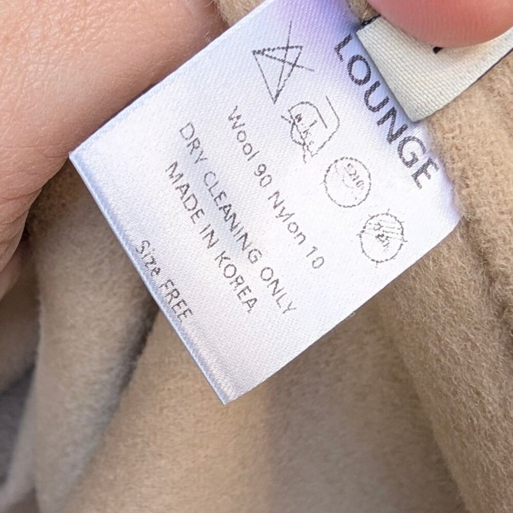 Lounge Beige Wool Single-Breasted Button Long Sle… - image 4